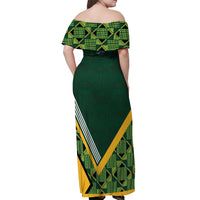 Custom Rugby South Africa Off Shoulder Maxi Dress Baby Boks Go Champions