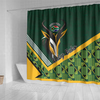 Rugby South Africa Shower Curtain Baby Boks Go Champions