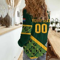Custom Rugby South Africa Women Casual Shirt Baby Boks Go Champions