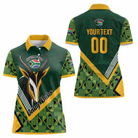 Custom Rugby South Africa Women Polo Shirt Baby Boks Go Champions