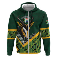 Custom Rugby South Africa Zip Hoodie Baby Boks Go Champions