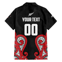 Custom Rugby New Zealand Family Matching Long Sleeve Bodycon Dress and Hawaiian Shirt Baby Black Go Champions