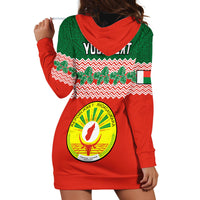 Personalised Madagascar Hoodie Dress Madagasikara Seal Baobab African Pattern - Wonder Print Shop