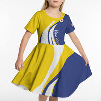 Personalized Boneiru Flag Stylized Kid Short Sleeve Dress