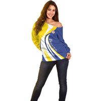 Personalized Boneiru Flag Stylized Off Shoulder Sweater