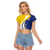 Personalized Boneiru Flag Stylized Raglan Cropped T Shirt