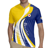 Personalized Boneiru Flag Stylized Rugby Jersey