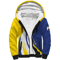 Personalized Boneiru Flag Stylized Sherpa Hoodie