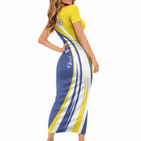 Personalized Boneiru Flag Stylized Short Sleeve Bodycon Dress