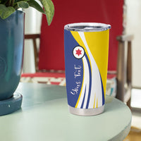 Personalized Boneiru Flag Stylized Tumbler Cup