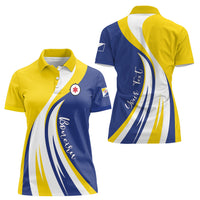 Personalized Boneiru Flag Stylized Women Polo Shirt