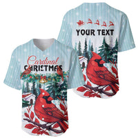 Personalised Cardinal Christmas Baseball Jersey Snowflake Xmas Tree - Wonder Print Shop