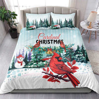 Cardinal Christmas Bedding Set Snowflake Xmas Tree - Wonder Print Shop