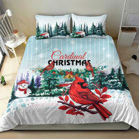 Cardinal Christmas Bedding Set Snowflake Xmas Tree - Wonder Print Shop