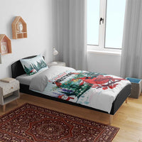Cardinal Christmas Bedding Set Snowflake Xmas Tree - Wonder Print Shop
