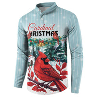 Personalised Cardinal Christmas Button Sweatshirt Snowflake Xmas Tree - Wonder Print Shop