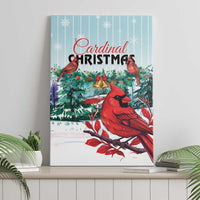 Cardinal Christmas Canvas Wall Art Snowflake Xmas Tree - Wonder Print Shop