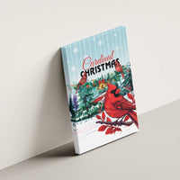 Cardinal Christmas Canvas Wall Art Snowflake Xmas Tree - Wonder Print Shop