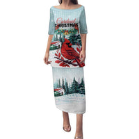 Personalised Cardinal Christmas Family Matching Puletasi and Hawaiian Shirt Snowflake Xmas Tree - Wonder Print Shop