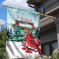 Cardinal Christmas Garden Flag Snowflake Xmas Tree - Wonder Print Shop