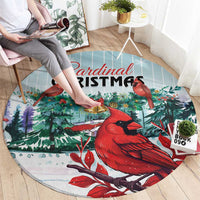 Cardinal Christmas Round Carpet Snowflake Xmas Tree LT01