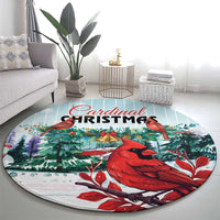 Cardinal Christmas Round Carpet Snowflake Xmas Tree LT01