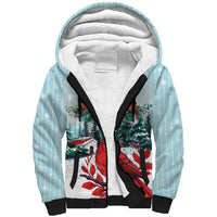 Personalised Cardinal Christmas Sherpa Hoodie Snowflake Xmas Tree - Wonder Print Shop