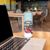 Personalised Cardinal Christmas Skinny Tumbler Snowflake Xmas Tree - Wonder Print Shop