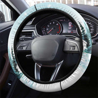 Cardinal Christmas Steering Wheel Cover Snowflake Xmas Tree - Wonder Print Shop