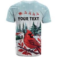 Personalised Cardinal Christmas T Shirt Snowflake Xmas Tree - Wonder Print Shop