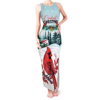 Personalised Cardinal Christmas Tank Maxi Dress Snowflake Xmas Tree - Wonder Print Shop