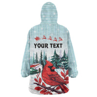 Personalised Cardinal Christmas Wearable Blanket Hoodie Snowflake Xmas Tree - Wonder Print Shop