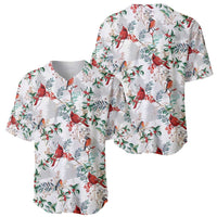 Cardinal Christmas White Baseball Jersey Xmas Pattern - Wonder Print Shop