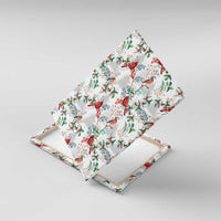 Cardinal Christmas White Canvas Wall Art Xmas Pattern - Wonder Print Shop