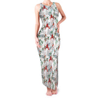 Cardinal Christmas White Family Matching Tank Maxi Dress and Hawaiian Shirt Xmas Pattern - Wonder Print Shop
