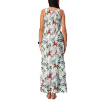 Cardinal Christmas White Family Matching Tank Maxi Dress and Hawaiian Shirt Xmas Pattern - Wonder Print Shop