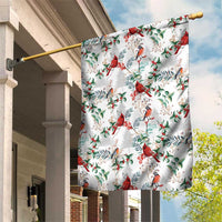 Cardinal Christmas White Garden Flag Xmas Pattern - Wonder Print Shop