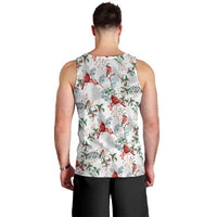 Cardinal Christmas White Men Tank Top Xmas Pattern - Wonder Print Shop