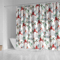 Cardical Christmas White Shower Curtain Xmas Pattern