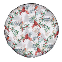Cardinal Christmas White Spare Tire Cover Xmas Pattern - Wonder Print Shop