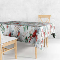 Cardinal Christmas White Tablecloth Xmas Pattern - Wonder Print Shop