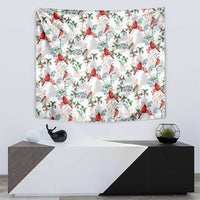 Cardinal Christmas White Tapestry Xmas Pattern - Wonder Print Shop