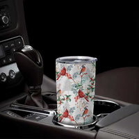 Cardinal Christmas White Tumbler Cup Xmas Pattern - Wonder Print Shop