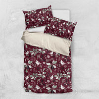 Cardinal Christmas Wine Red Bedding Set Xmas Pattern - Wonder Print Shop