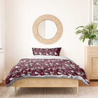 Cardinal Christmas Wine Red Bedding Set Xmas Pattern - Wonder Print Shop