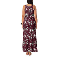 Cardinal Christmas Wine Red Family Matching Tank Maxi Dress and Hawaiian Shirt Xmas Pattern - Wonder Print Shop