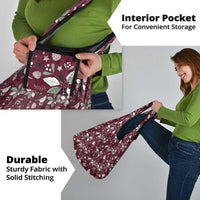 Cardinal Christmas Wine Red Grocery Bag Xmas Pattern
