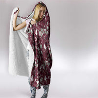 Cardical Christmas Wine Red Hooded Blanket Xmas Pattern