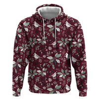 Cardinal Christmas Wine Red Hoodie Xmas Pattern - Wonder Print Shop