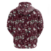 Cardinal Christmas Wine Red Hoodie Xmas Pattern - Wonder Print Shop